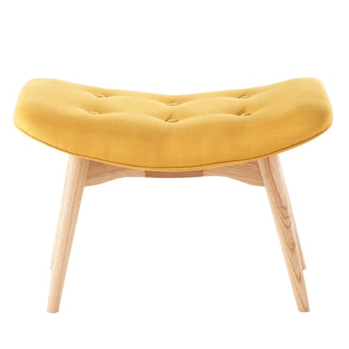 Canapés et fauteuils Poufs | Pouf repose-pieds style scandinave jaune - KZ91410