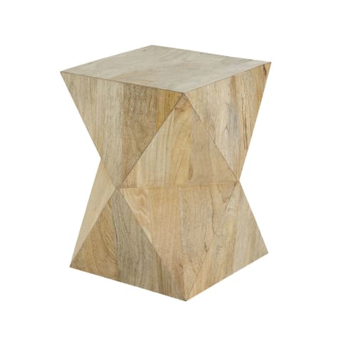 Prism side table in mango wood ALOA | Maisons du Monde