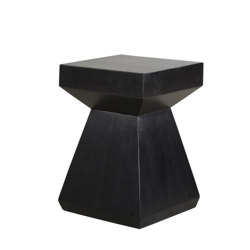 Professional quality black mango wood side table