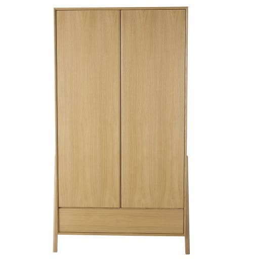 Professional quality eco-designed 2-door 1-drawer wardrobe