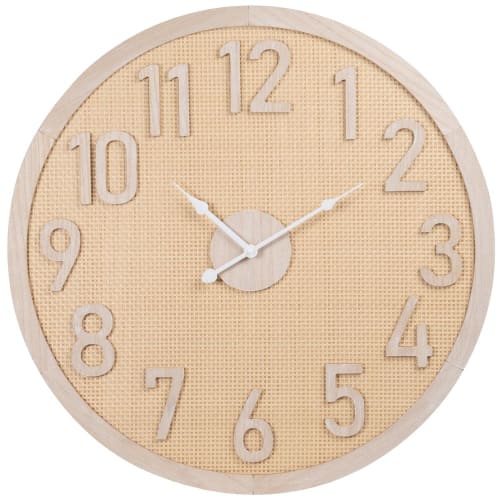 PVC caning and wooden clock D60cm