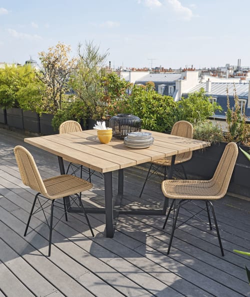 Quadratischer Gartentisch aus Akazienholz für 8 Personen L130 | Maisons du Monde Quadratischer Gartentisch aus Akazienholz für 8 Personen L130 | Maisons du Monde