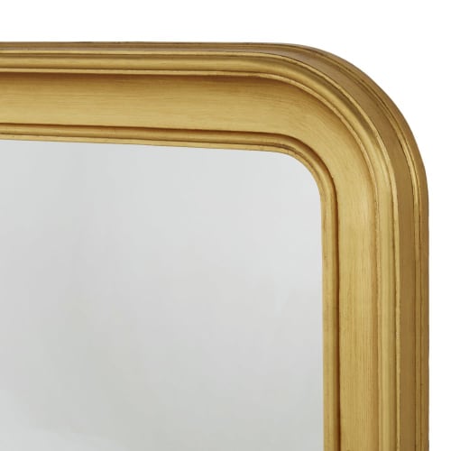 Dekoration Wandspiegel und Barock Spiegel | Quadratischer Spiegel mit goldfarbenem Zierrahmen, 90x90cm - NA81717