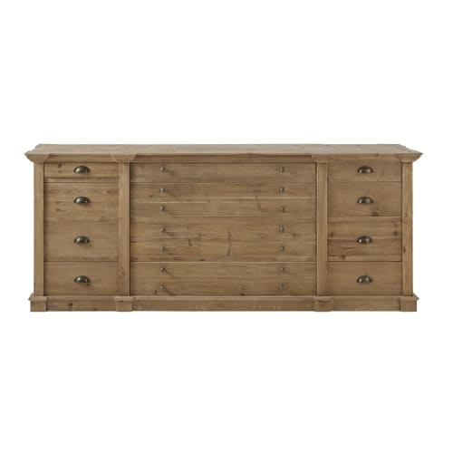 Furniture Sideboards | Recycled Pine 12-Drawer Bar - IO06757