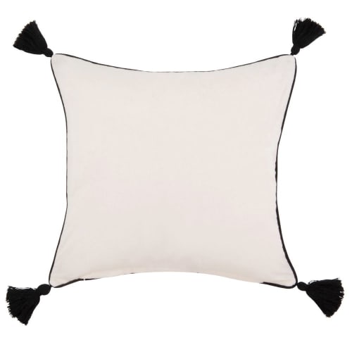 Red and Black Patterned Cotton Cushion Cover 40x40 Maisons du Monde