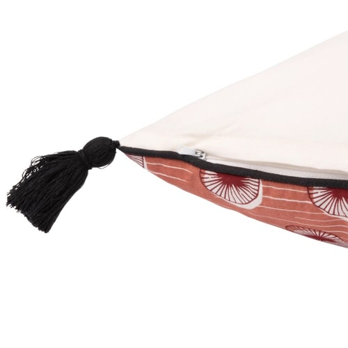 Red and Black Patterned Cotton Cushion Cover 40x40 Maisons du Monde