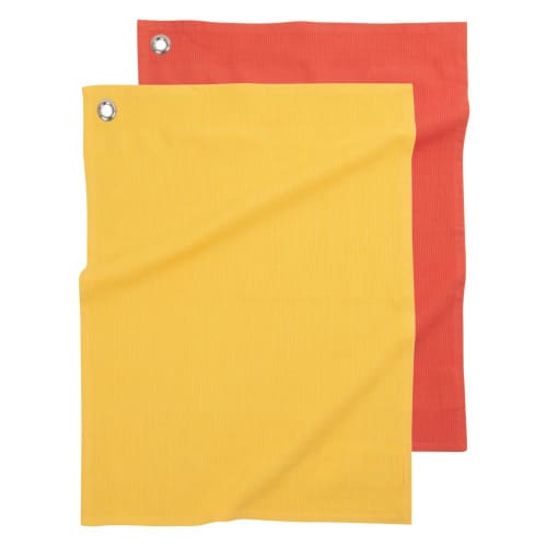 Red And Yellow Cotton Tea Towels X2 Jaiba Maisons Du Monde