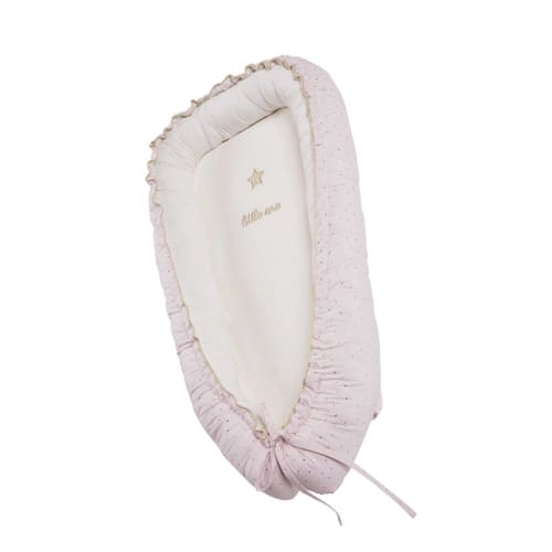 Reducteur De Lit Bebe En Coton Ecru Blanc Et Rose Bird Song Maisons Du Monde