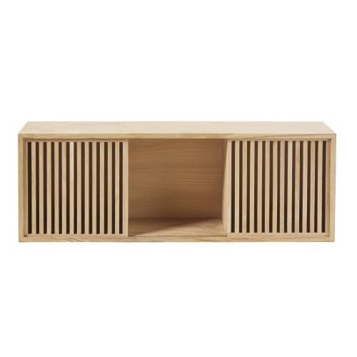 Möbel Regale | Regal aus Eichenholz mit Schiebetür - TL63813