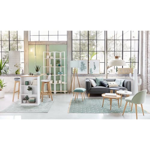Regal aus weißem Kiefernholz und Paulownienholz Spring Scaffale bianco Austral | Maisons du Monde | Estanterías