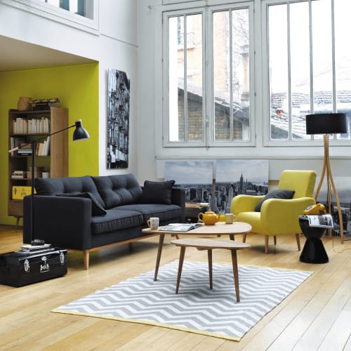 Regal im Vintage Stil mit 2 Schubladen aus Mangoholz Regal im Vintage Stil mit 2 Schubladen aus Mangoholz