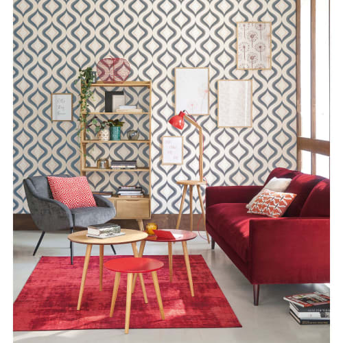 Regal im Vintage Stil mit 2 Schubladen aus Mangoholz Regal im Vintage Stil mit 2 Schubladen aus Mangoholz