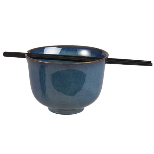 Tischkultur Tassen und Becher | Reisschale aus Steingut, blau - QF47793