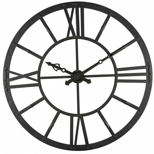 Reloj luminoso de metal negro D.121 cm