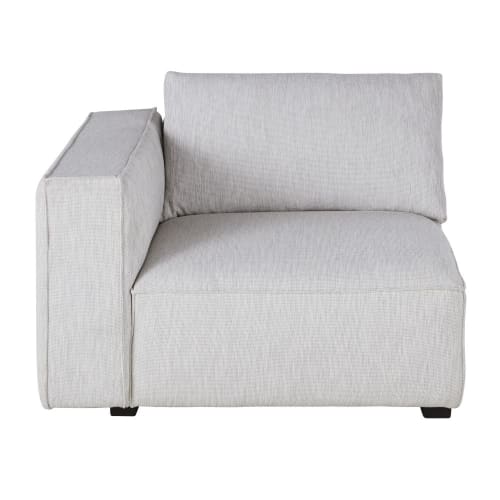 Reposabrazos izquierdo para sofá modulable gris claro moteado Falkor |  Maisons du Monde