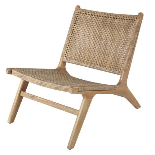 Outdoor collection Garden armchairs | Resin Wicker and Solid Acacia Garden Armchair - VT17915