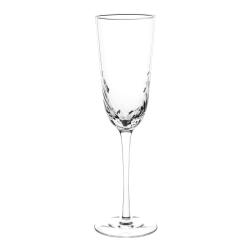 Ribbed Glass Champagne Flute H25 Maisons du Monde