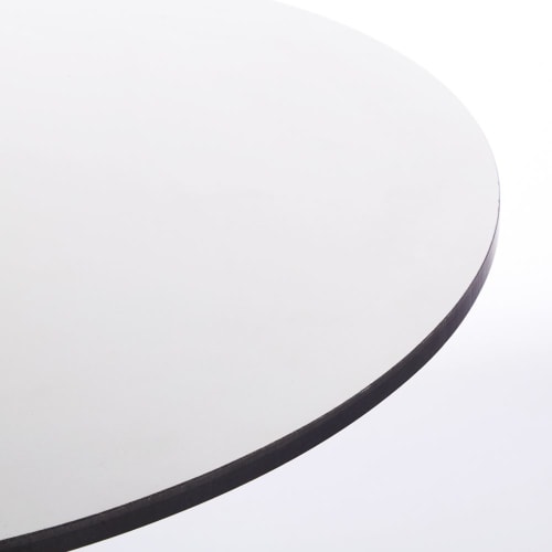 Onaangeroerd ethisch Vooruitgaan Rond wit tafelblad met zwarte rand voor professioneel gebruik D70 Element  Business | Maisons du Monde
