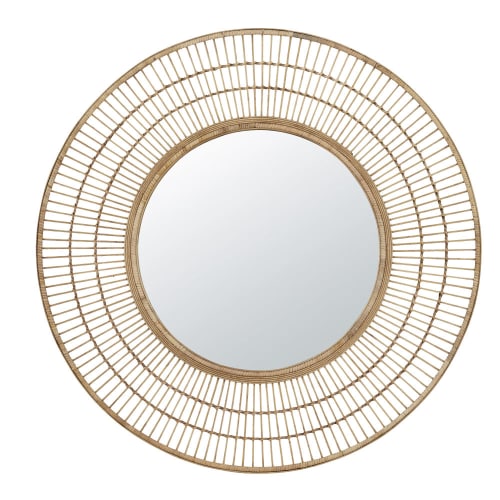 Decor Mirrors | Round bamboo mirror D99cm - JA86754