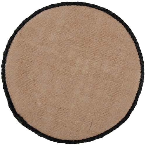 Soft furnishings and rugs Placemats | Round black and beige placemat - HX97845