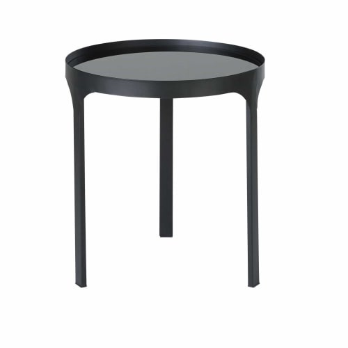 Round Black Glasetal Side Table Joseph Maisons Du Monde - Black Glass Side Table Round Black Glasetal Side Table Joseph Maisons Du Monde - Black Glass Side Table
