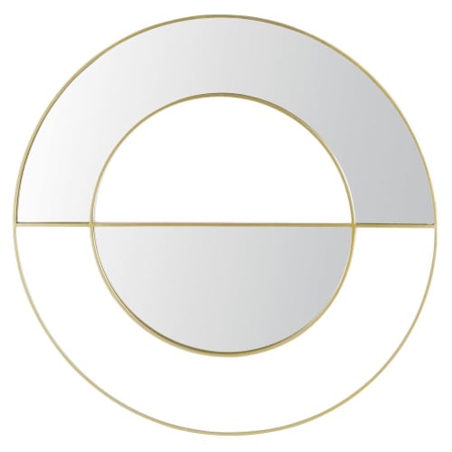 Decor Mirrors | Round gold metal mirror D100cm - PP97567