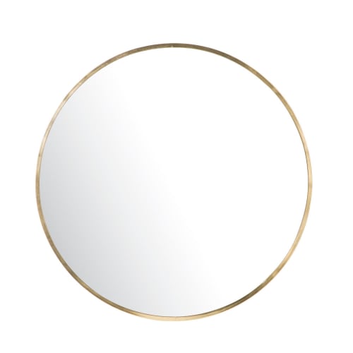 Business Mirrors | Round Gold Metal Mirror D101 - NT47861