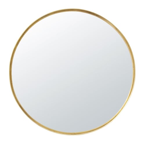 Decor Mirrors | Round Gold Metal Mirror D110 - AU05378
