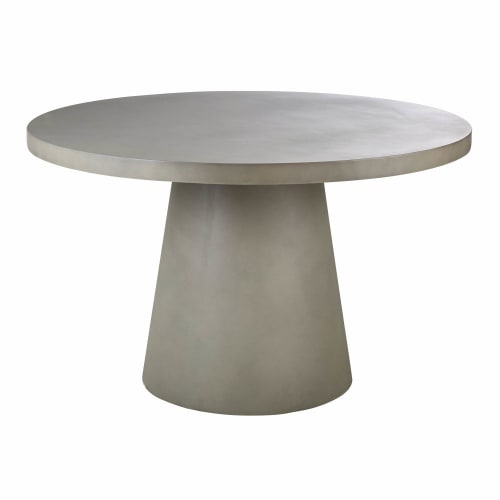 Round Matte Concrete 5 6 Seater Garden, Concrete Round Dining Table For 6