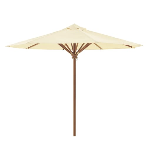 Fabric And Aluminium Parasol In White Papaye Maisons Du Monde