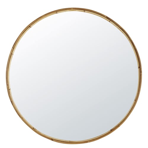 Round rattan mirror D100cm