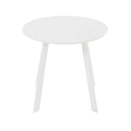 Runder Gartencouchtisch aus Metall in Weiß Monopoli | Maisons du Monde