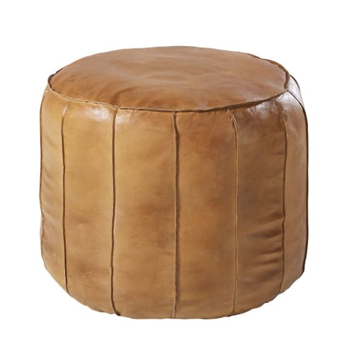 Sofas und sessel Sitzsäcke | Runder Sitzsack aus Ziegenleder, braun - BN89578
