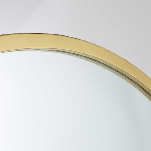 Dekoration Wandspiegel und Barock Spiegel | Runder Spiegel aus goldfarbenem Metall D.159 cm - BX74307
