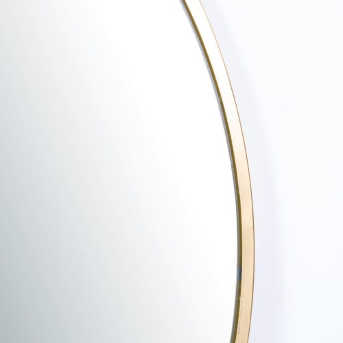 Dekoration Wandspiegel und Barock Spiegel | Runder Spiegel mit goldfarbenem Metallrahmen D101 - GV53138