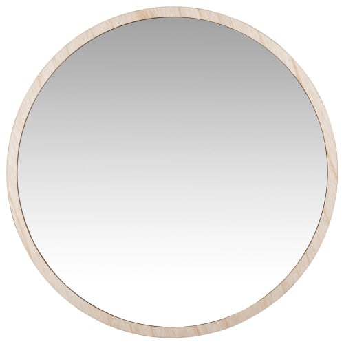 Runder spiegel, naturfarben D50