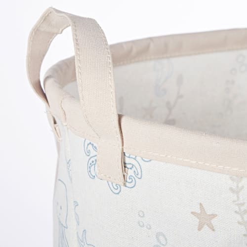 Sac De Rangement Bebe Rose Bleu Et Blanc Motifs Fonds Marins Saint Malo Maisons Du Monde