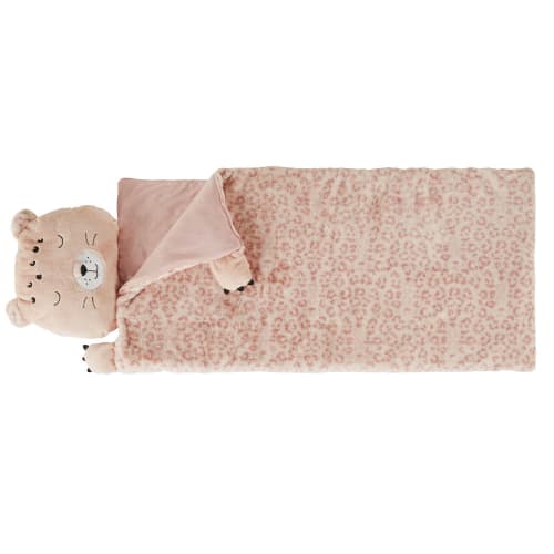 Saco de dormir infantil de tigre rosa, blanco y negro