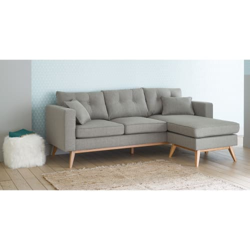 Scandinavian 45 Seater Light Grey Corner Sofa Scandinavian 45 Seater Light Grey Corner Sofa