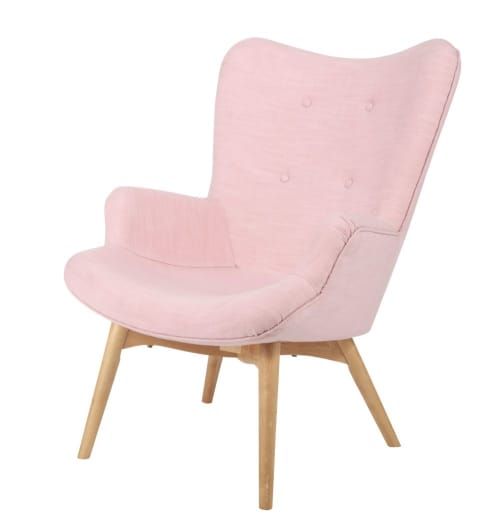 pink scandinavian chair