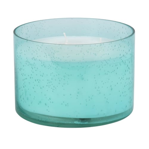 Scented Candle in Blue Bubble Glass Holder Maisons du Monde
