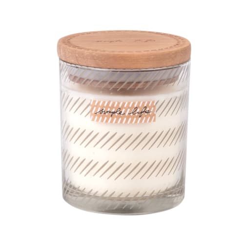 Scented Candle in Glass Holder with Bamboo Lid Maisons du Monde