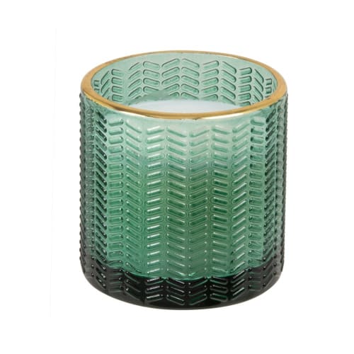 Scented candle in turquoise glass H7cm 100g