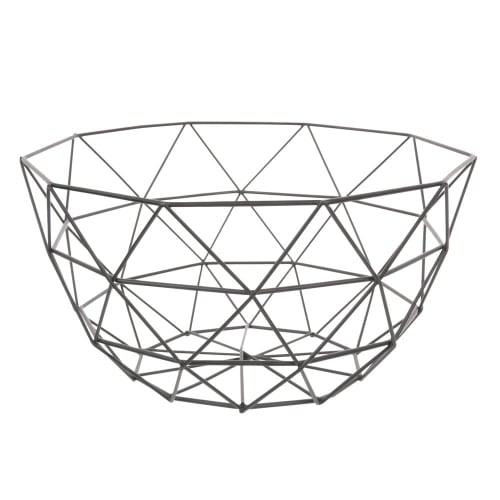 Tischkultur Brot- und Fruchtkörbe | Schale aus Metall, D 27 cm, schwarz - CO39968