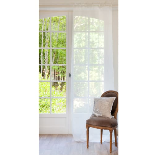 Textil Gardinen und Vorhänge | Schlaufenvorhang aus Leinen ecru, 105x300, 1 Vorhang - NJ30156
