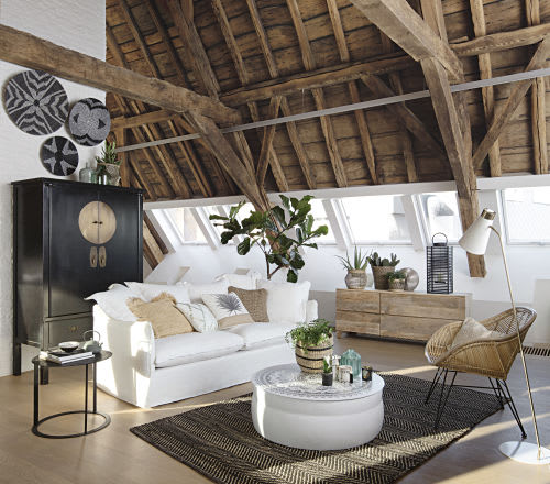 Schrank aus recycelter Ulme, B 117 cm, schwarz Shanghaï | Maisons du Monde