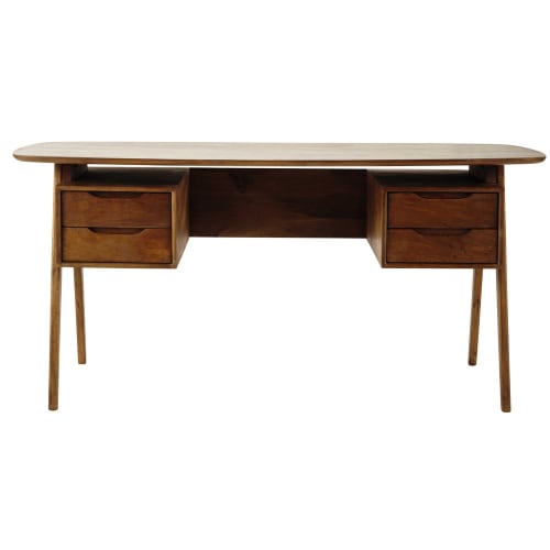 Möbel Schreibtische | Schreibtisch im Vintage-Stil aus Mangoholz - HL51113