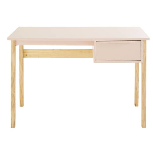 Schreibtisch Im Vintage Stil Mit 1 Schublade Hellrosa