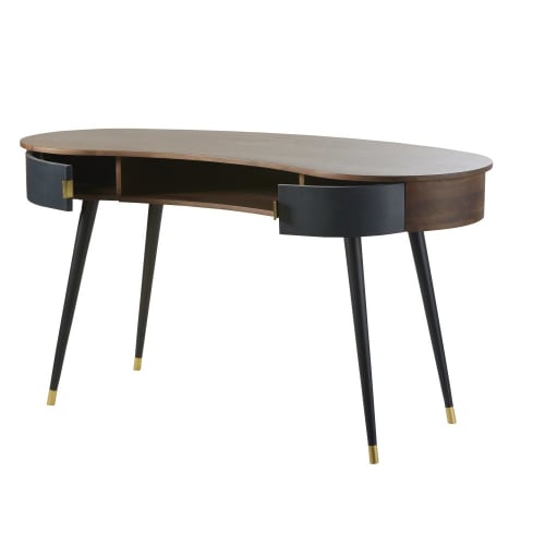 Schreibtisch Im Vintage Stil Mit 2 Schubladen Aus Akazienholz