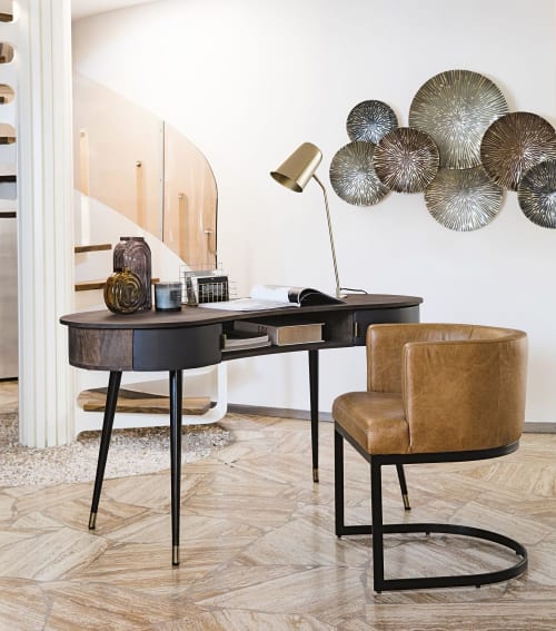 Schreibtisch im Vintage-Stil mit 2 Schubladen aus ...